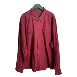 JB Holt Men's Shirt Size 4XL Red Button Down The Lincoln Long Sleeve